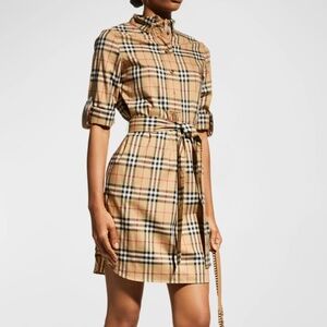 Burberry Giovanna Vintage-Checked Cotton Shirtdress